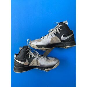 Nike HYPERFUSE Basketball Wolf Gray/ Metallic Silver/ Black Sneakers Men Sz 10.5
